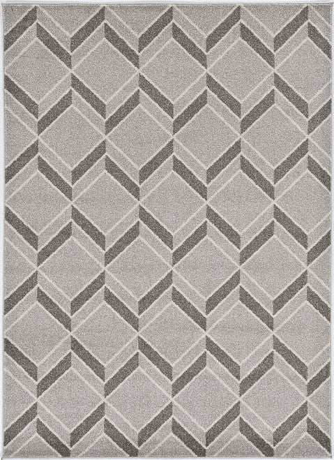 7' X 10' Gray Geometric Indoor Outdoor Area Rug - Homeroots - Flyclothing LLC