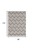 7' X 10' Gray Geometric Indoor Outdoor Area Rug - Homeroots - Flyclothing LLC