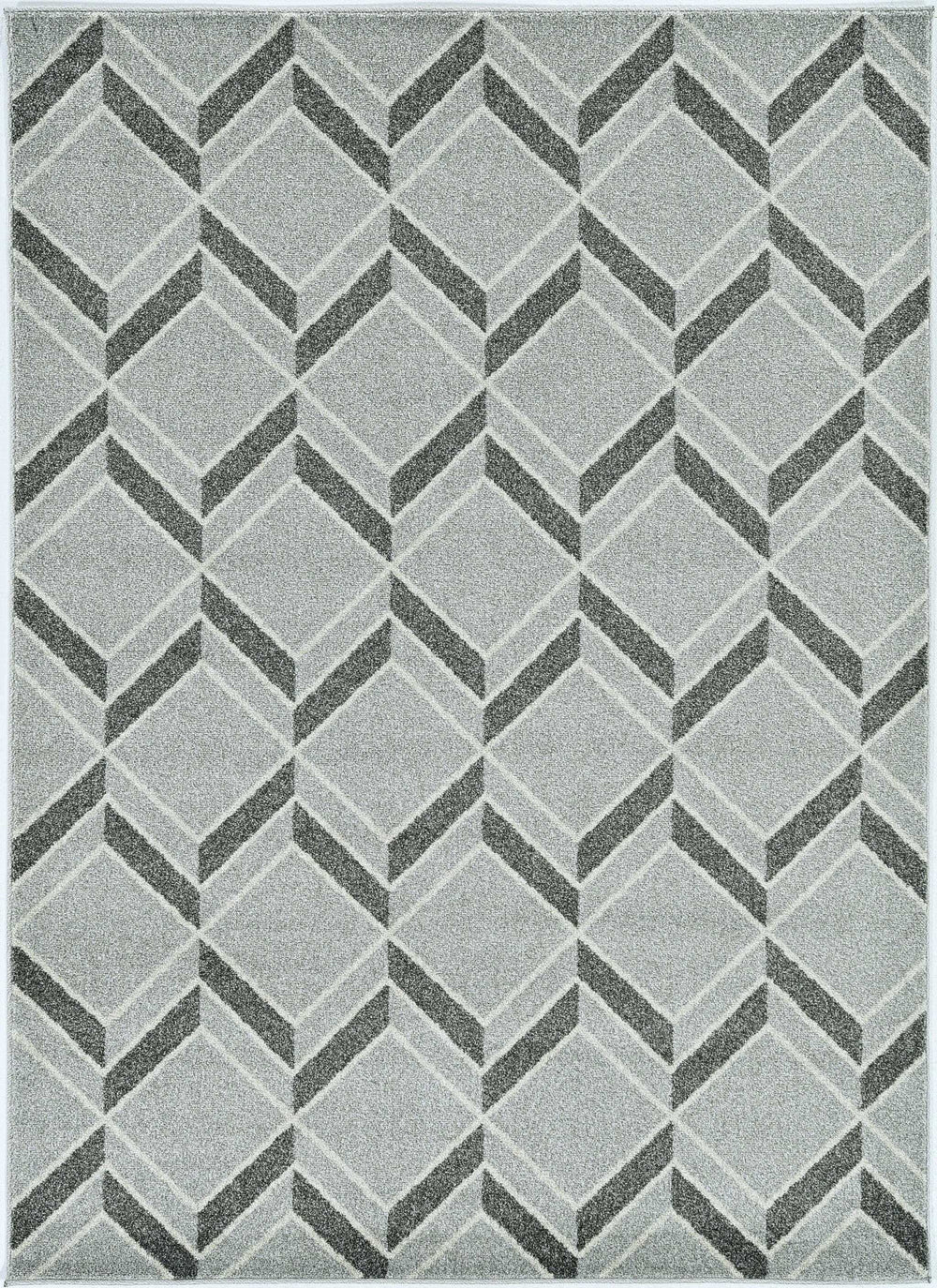 8' X 11' Gray Geometric Indoor Outdoor Area Rug - Homeroots - Flyclothing LLC