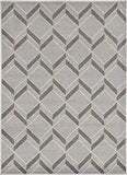 8' X 11' Gray Geometric Indoor Outdoor Area Rug - Homeroots - Flyclothing LLC