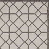 5' X 8' Ivory Or Grey Geometric Tiles Area Rug - Homeroots - Flyclothing LLC