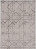 10' X 13' Ivory Silver Machine Woven Geometric Indoor Area Rug - Homeroots - Flyclothing LLC