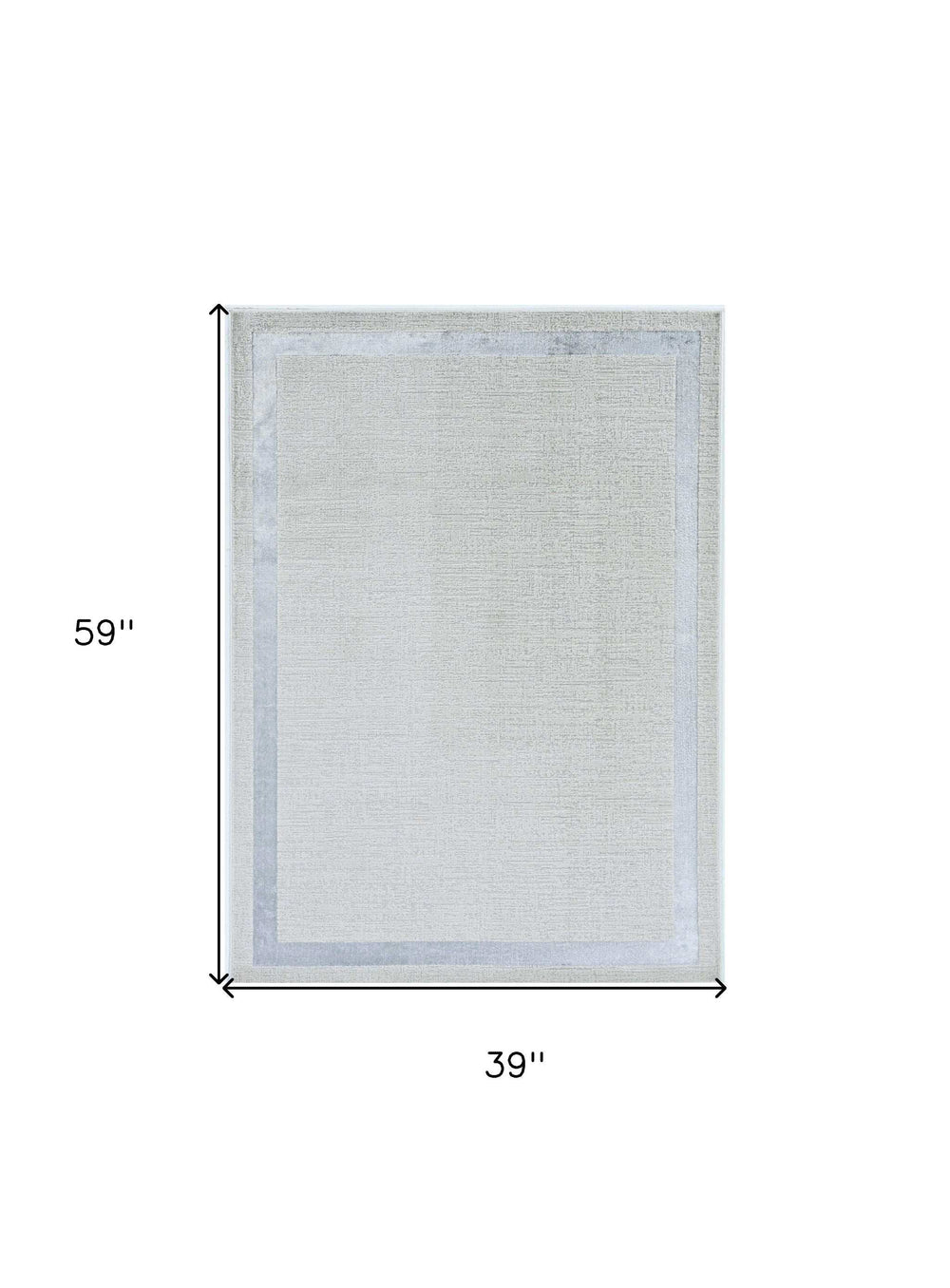 3' X 5' Gray and Ivory Area Rug - Homeroots - Flyclothing LLC