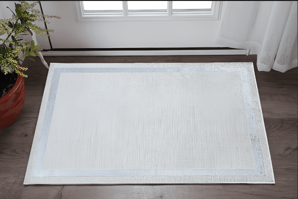 3' X 5' Gray and Ivory Area Rug - Homeroots - Flyclothing LLC
