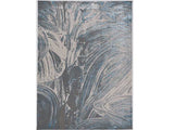 3' X 5' Silver Or Blue Abstract Brushstrokes Area Rug - Homeroots - Flyclothing LLC