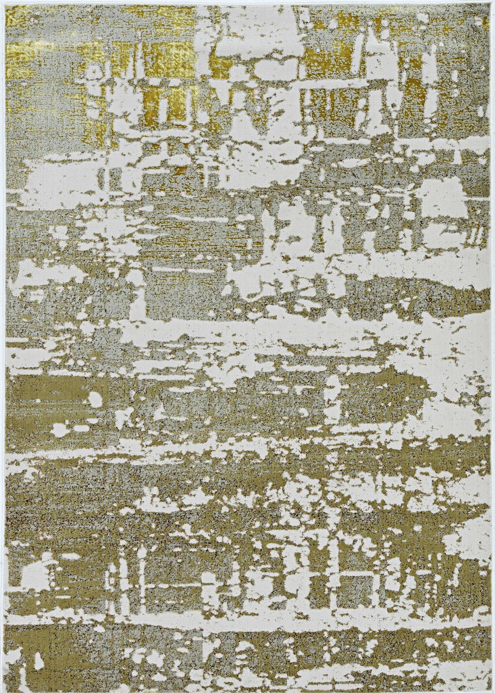 3' X 5' Ivory Or Gold Abstract Area Rug - Homeroots - Flyclothing LLC