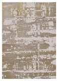 7' X 10' Ivory Gold Machine Woven Abstract Indoor Area Rug - Homeroots - Flyclothing LLC