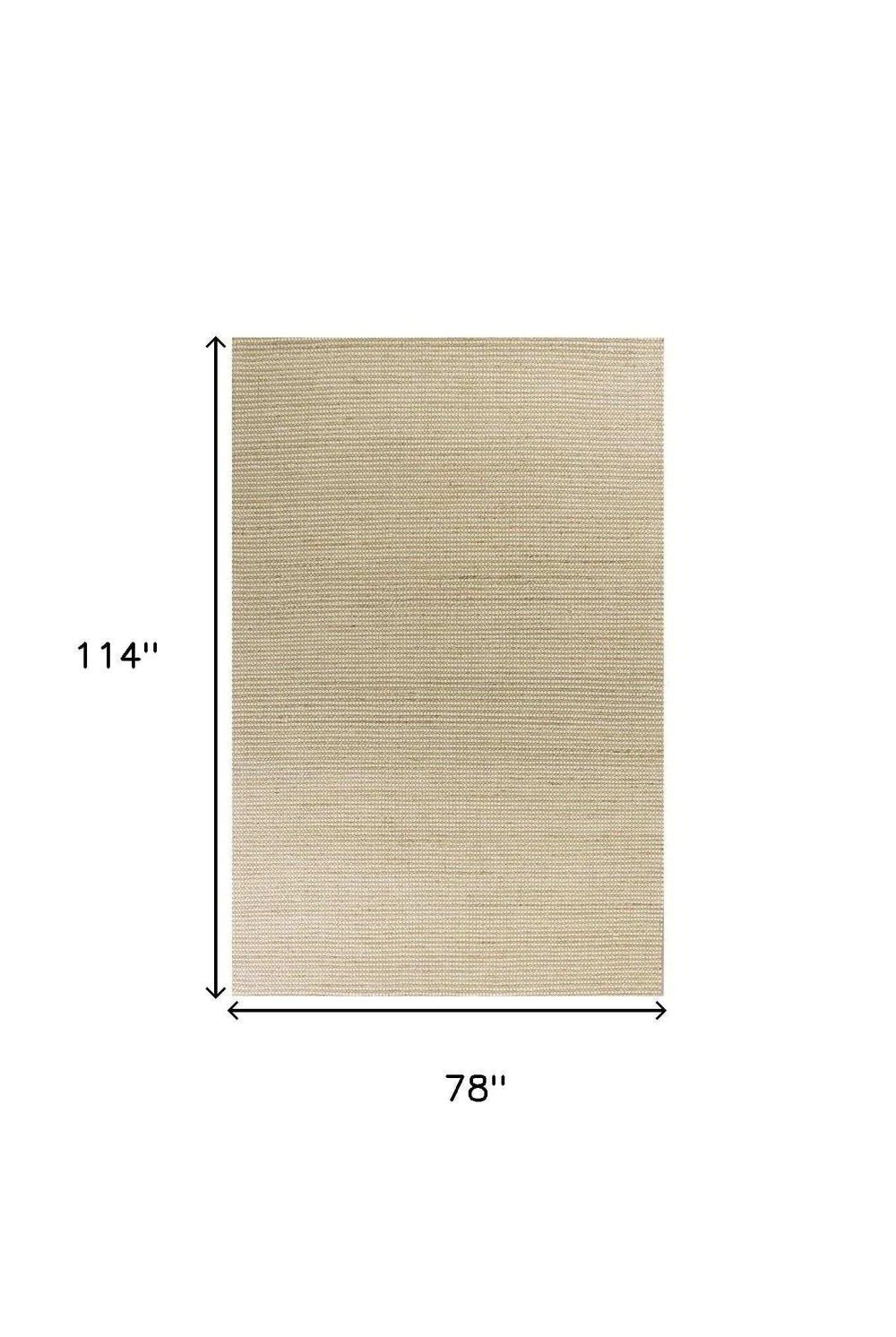 7' X 10' Ivory Hand Woven Wool And Jute Indoor Area Rug - Homeroots - Flyclothing LLC