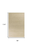 7' X 10' Ivory Hand Woven Wool And Jute Indoor Area Rug - Homeroots - Flyclothing LLC