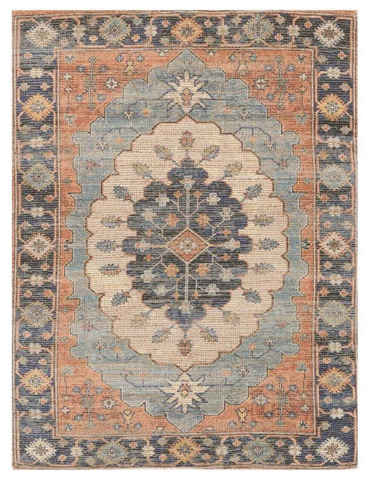 8' X 10' Blue Hand Woven Medallion Indoor Area Rug - Homeroots - Flyclothing LLC