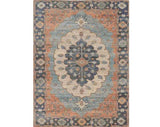 7' X 12' Blue Hand Woven Traditional Medallion Indoor Area Rug - Homeroots - Flyclothing LLC