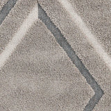 3' X 5' Gray Ivory and Teal Geometric Shag Area Rug - Homeroots - Flyclothing LLC