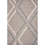 3' X 5' Gray Ivory and Teal Geometric Shag Area Rug - Homeroots - Flyclothing LLC