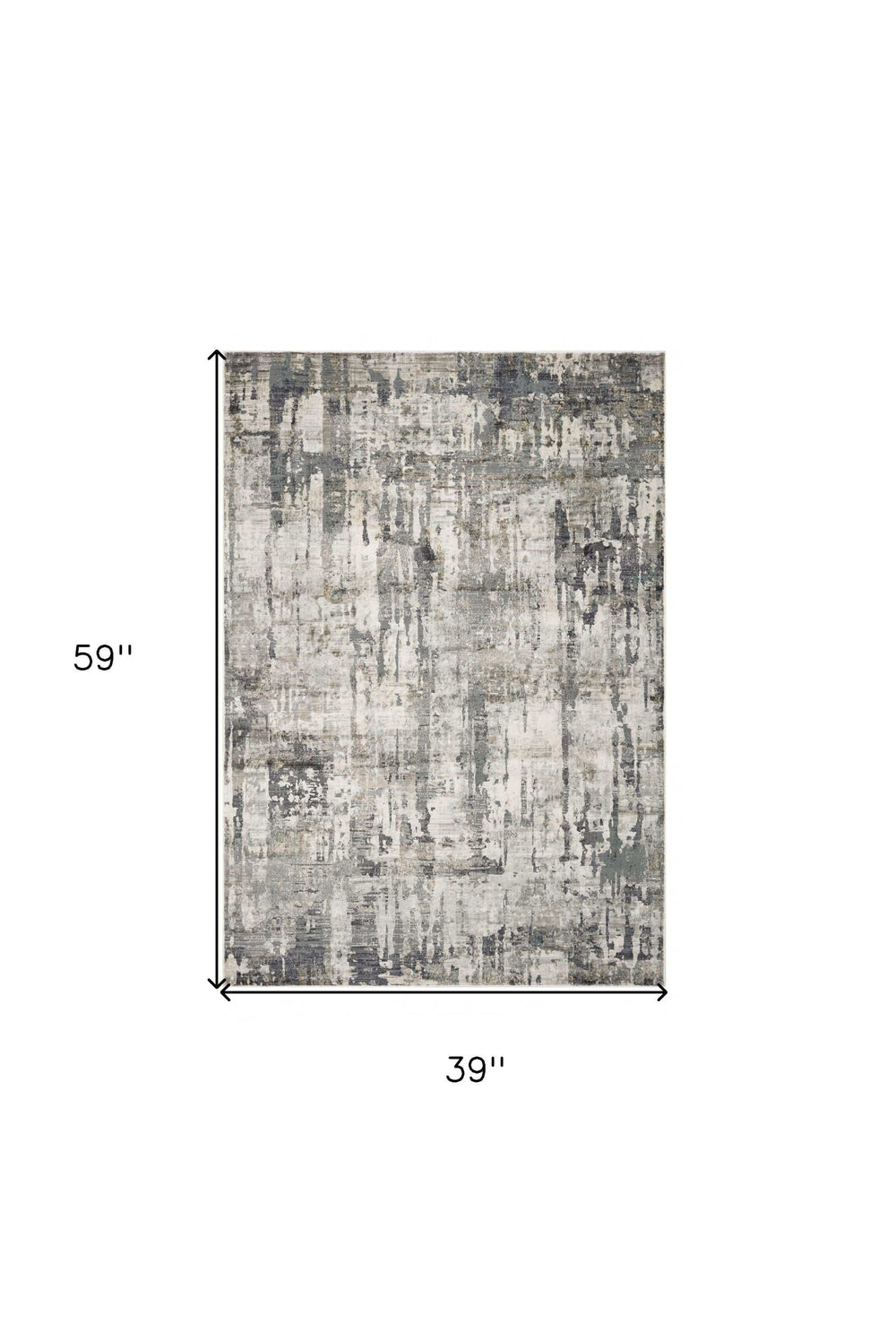 3' X 5' Gray Area Rug - Homeroots - Flyclothing LLC