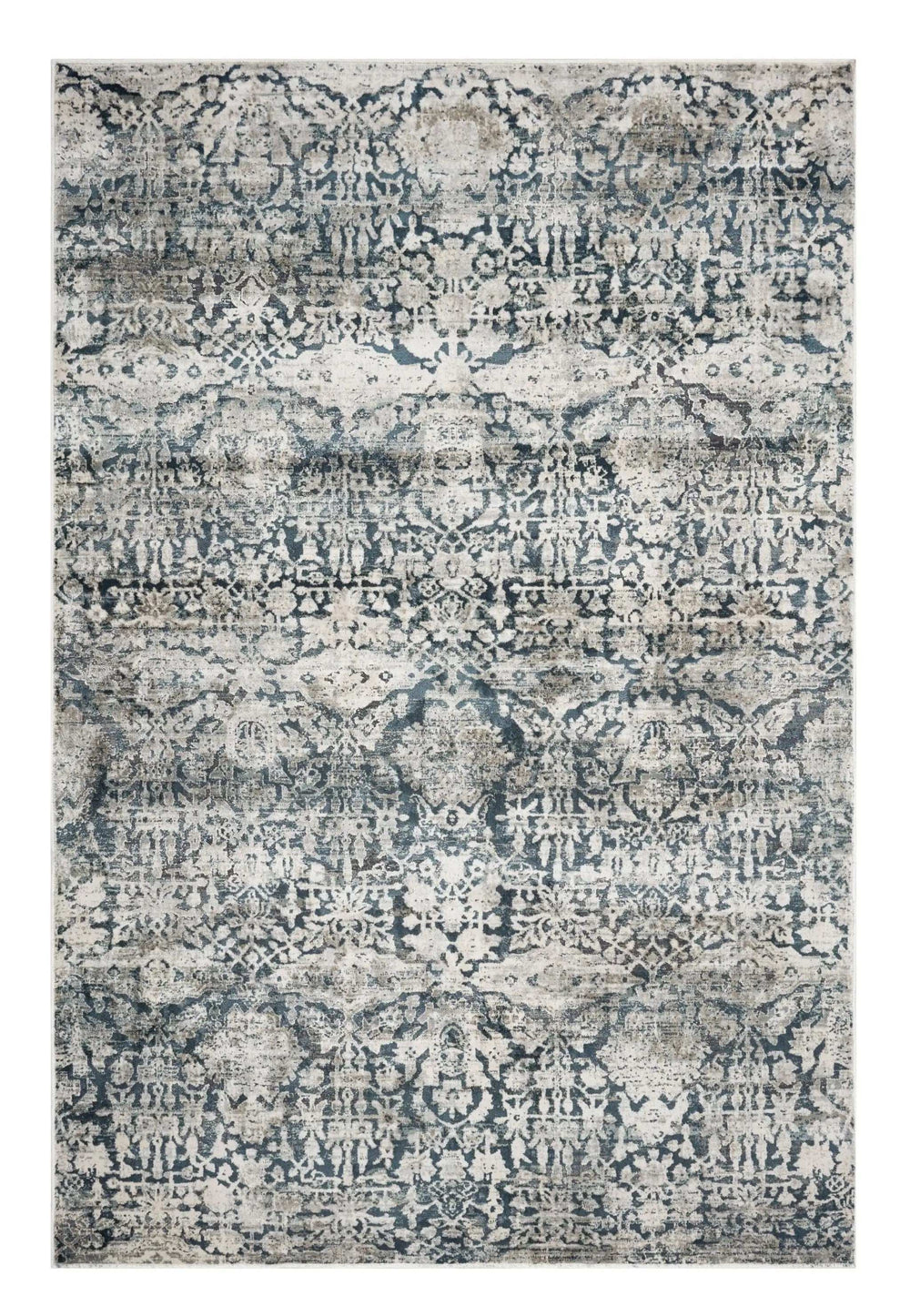 5' X 8' Teal Floral Area Rug - Homeroots - Flyclothing LLC