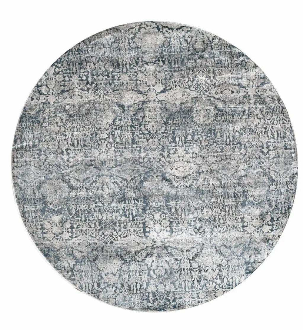 8' X 8' Teal Floral Area Rug - Homeroots - Flyclothing LLC