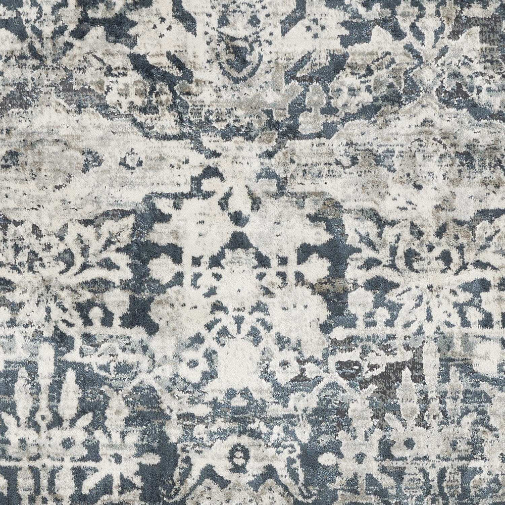 8' X 8' Teal Floral Area Rug - Homeroots - Flyclothing LLC