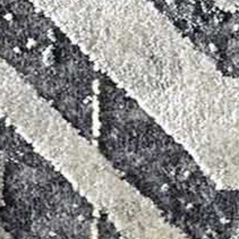 5' X 8' Gray Chevron Area Rug - Homeroots - Flyclothing LLC