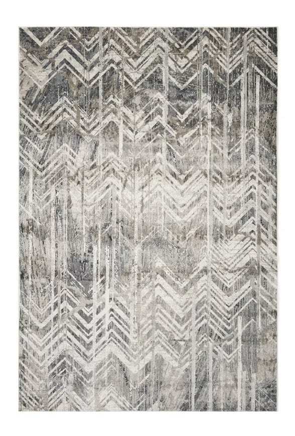 5' X 8' Gray Chevron Area Rug - Homeroots - Flyclothing LLC