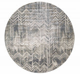 8' X 8' Gray Chevron Area Rug - Homeroots - Flyclothing LLC