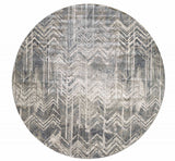 8' X 8' Gray Chevron Area Rug - Homeroots - Flyclothing LLC
