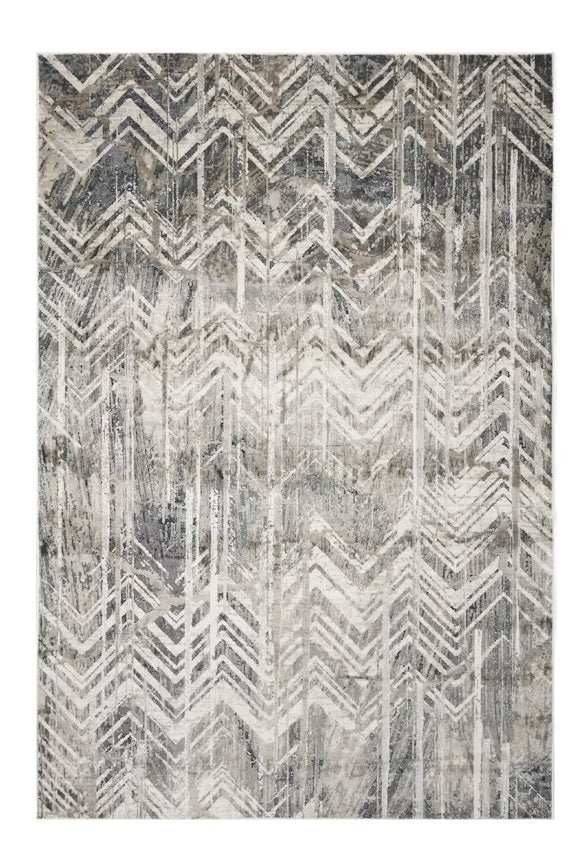 9' X 13' Gray Chevron Area Rug - Homeroots - Flyclothing LLC