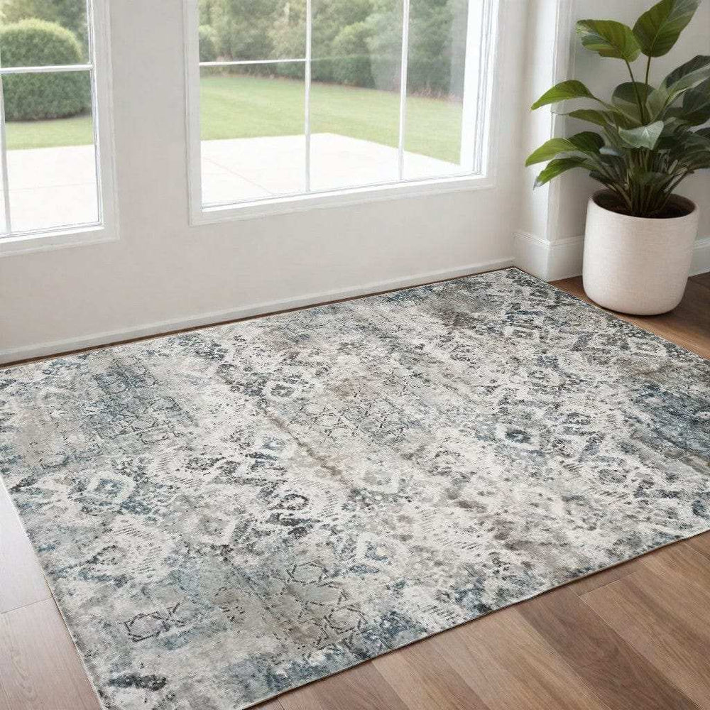 3' X 5' Teal Area Rug - Homeroots - Flyclothing LLC