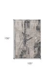 9' X 13' Gray Abstract Area Rug - Homeroots - Flyclothing LLC