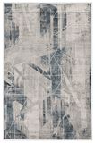 3' X 5' Blue and Gray Abstract Geometric Area Rug - Homeroots - Flyclothing LLC