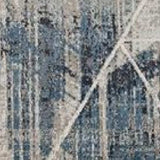 3' X 5' Blue and Gray Abstract Geometric Area Rug - Homeroots - Flyclothing LLC