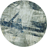 8' X 8' Blue and Gray Area Rug - Homeroots - Flyclothing LLC