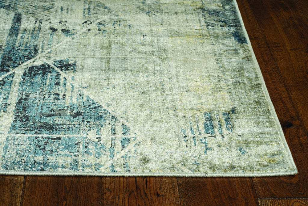 8' X 8' Blue and Gray Area Rug - Homeroots - Flyclothing LLC
