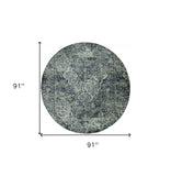 8' Gray Quatrefoil Area Rug - Homeroots - Flyclothing LLC