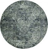 8' Gray Quatrefoil Area Rug - Homeroots - Flyclothing LLC