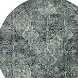 8' Gray Quatrefoil Area Rug - Homeroots - Flyclothing LLC