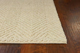 2' X 4' Ivory Chevron Hand Woven Area Rug - Homeroots - Flyclothing LLC