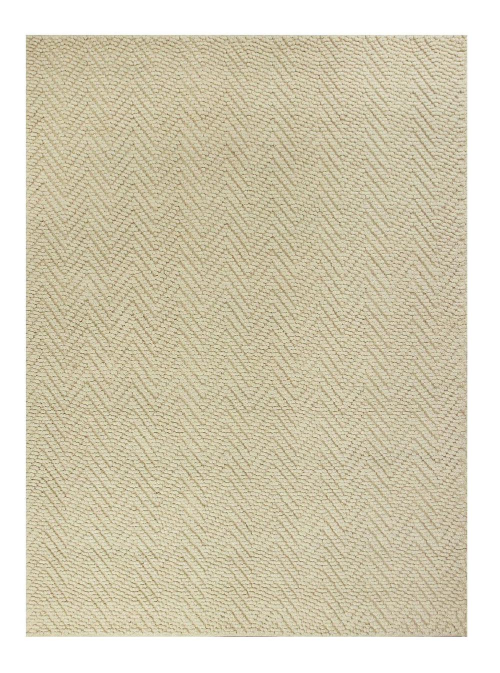 2' X 4' Ivory Chevron Hand Woven Area Rug - Homeroots - Flyclothing LLC
