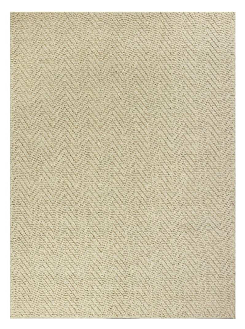 7' X 10' Ivory Chevron Hand Woven Area Rug - Homeroots - Flyclothing LLC