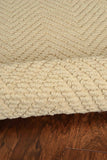 8' X 11' Ivory Chevron Hand Woven Area Rug - Homeroots - Flyclothing LLC