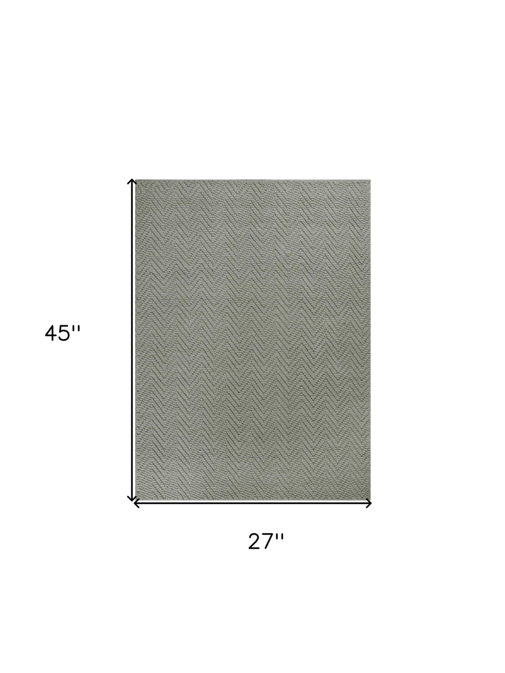 2' X 4' Gray Chevron Hand Woven Area Rug - Homeroots - Flyclothing LLC