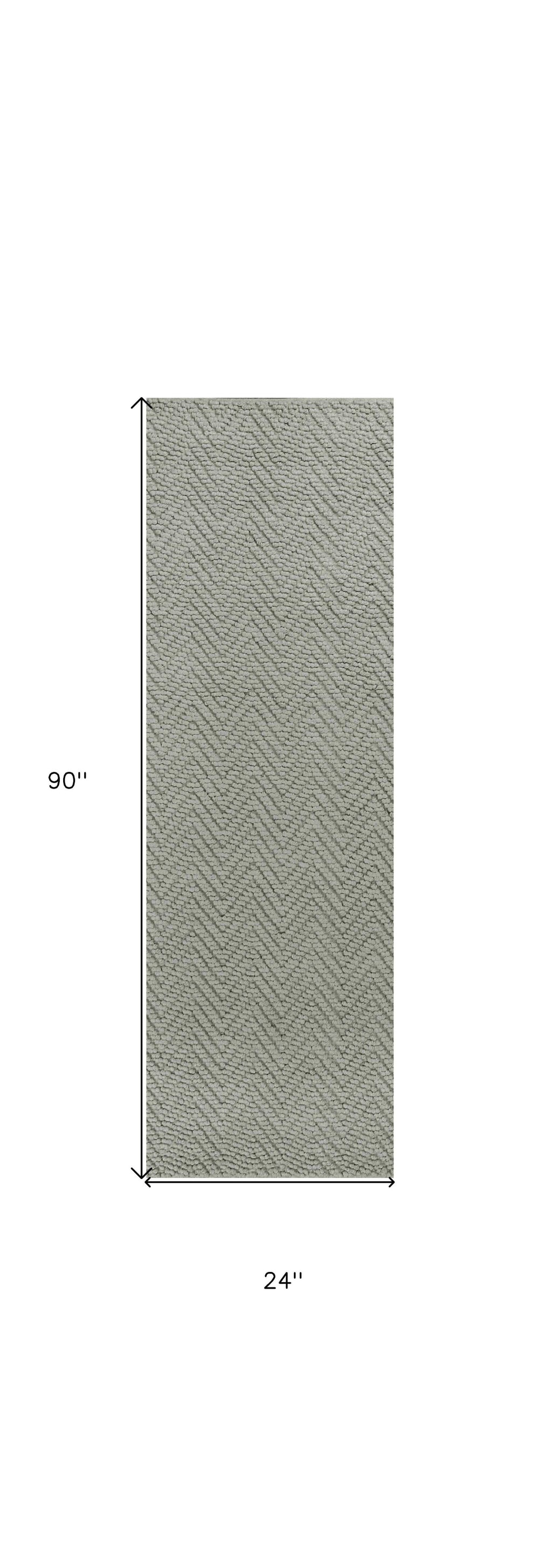 7' Gray Handmade Runner Rug - Homeroots - Flyclothing LLC