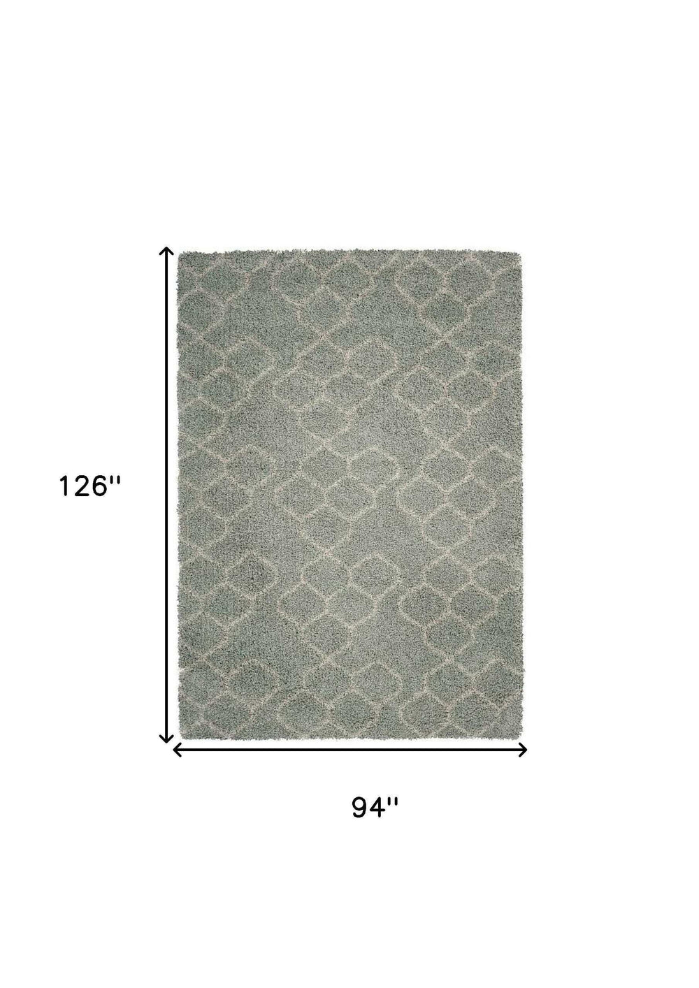 8' X 11' Gray and Beige Abstract Shag Area Rug - Homeroots - Flyclothing LLC