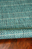 3' X 4' Teal Polypropylene Area Rug - Homeroots - Flyclothing LLC