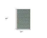 3' X 4' Teal Polypropylene Area Rug - Homeroots - Flyclothing LLC