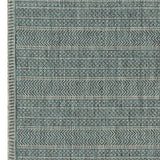 3' X 5' Teal Blue Geometric Indoor Outdoor Area Rug - Homeroots - Flyclothing LLC