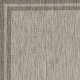 8' X 11' Gray Striped Indoor Outdoor Area Rug - Homeroots - Flyclothing LLC
