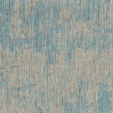 8' X 11' Teal Machine Woven Abstract Strokes Indoor Outdoor Area Rug - Homeroots - Flyclothing LLC