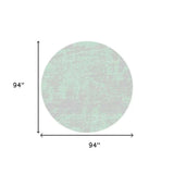 8' Round Blue and Green Round Abstract Indoor Outdoor Area Rug - Homeroots - Flyclothing LLC