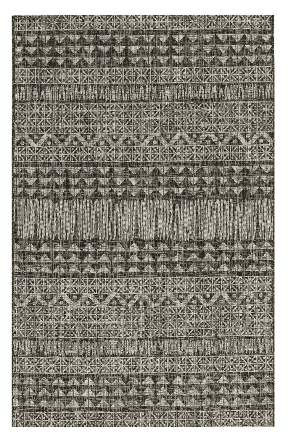 3' X 4' Charcoal Southwestern Indoor Outdoor Area Rug - Homeroots - Flyclothing LLC