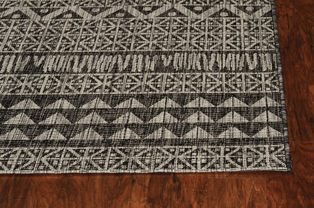 3' X 4' Charcoal Southwestern Indoor Outdoor Area Rug - Homeroots - Flyclothing LLC